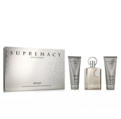 Afnan Set Supremacy Pour Homme Silver Edp 100ml + 100ml Body Lotion + 100ml Shower Gel (H)