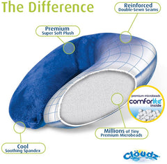 Cloudz Microbead Pillow Navy Blue
