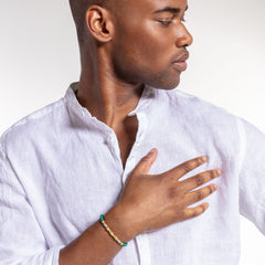 Pulsera Talismán Bi-Color Verde A1920-140-6-L19