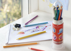 Lápiz Colour Grip Cohete, estuche metal, 16 piezas FAC-112457