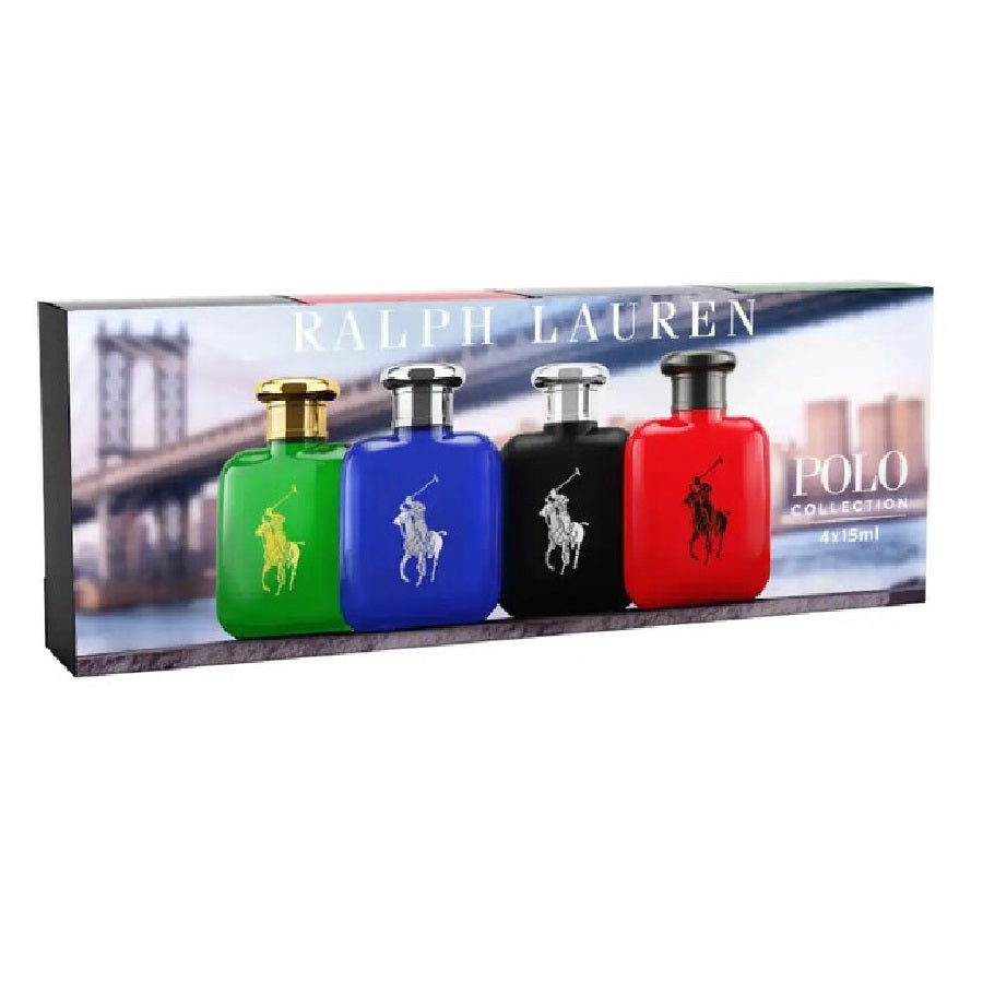 Ralph Lauren Polo Collection (Green / Blue / Black / Red) Edt 4X15ml (H)