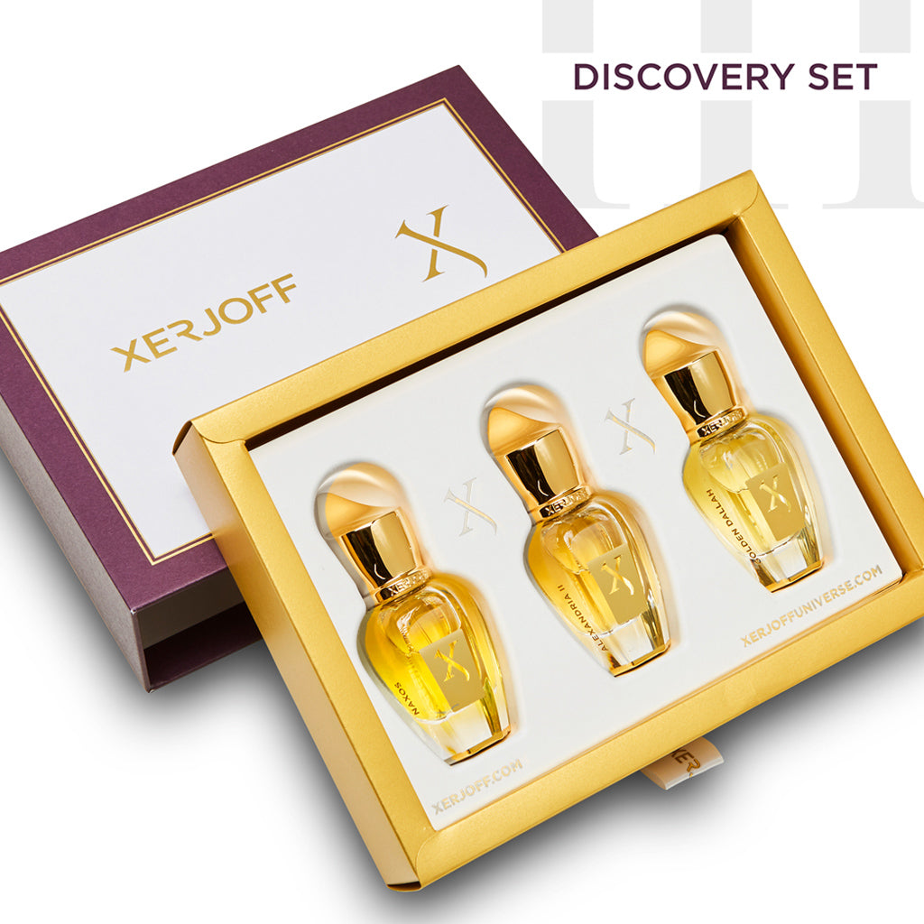 Xerjoff Discovery Set Three Naxos, Alexandria 2, Golden dallah 3x15ml c/u