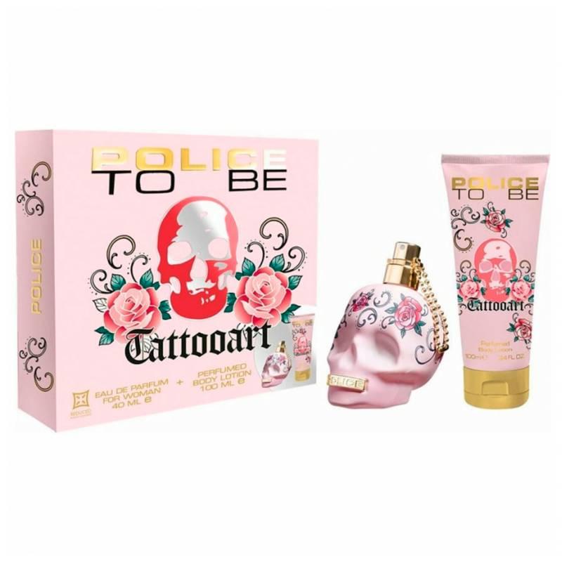 Police To Be Tattooart Woman Edp 75ml Set (M)