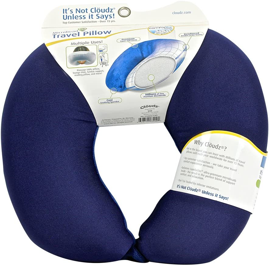 Cloudz Microbead Pillow Navy Blue