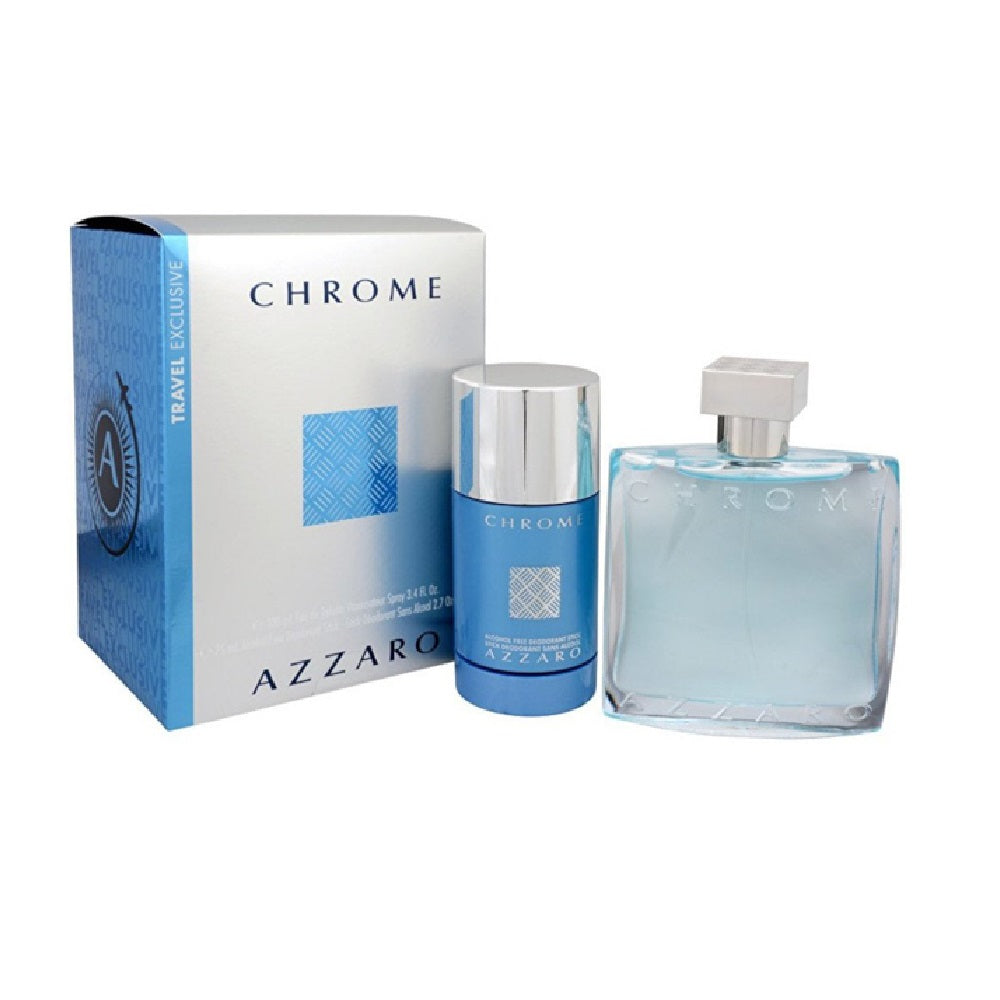 Azzaro Chrome Set  Edt 100ml + Deodorant 75ml (H)